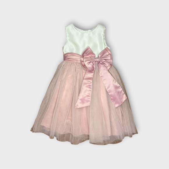 Rare Editions Other - Rare Editions Pink Tulle Bow Flower Girl Dress